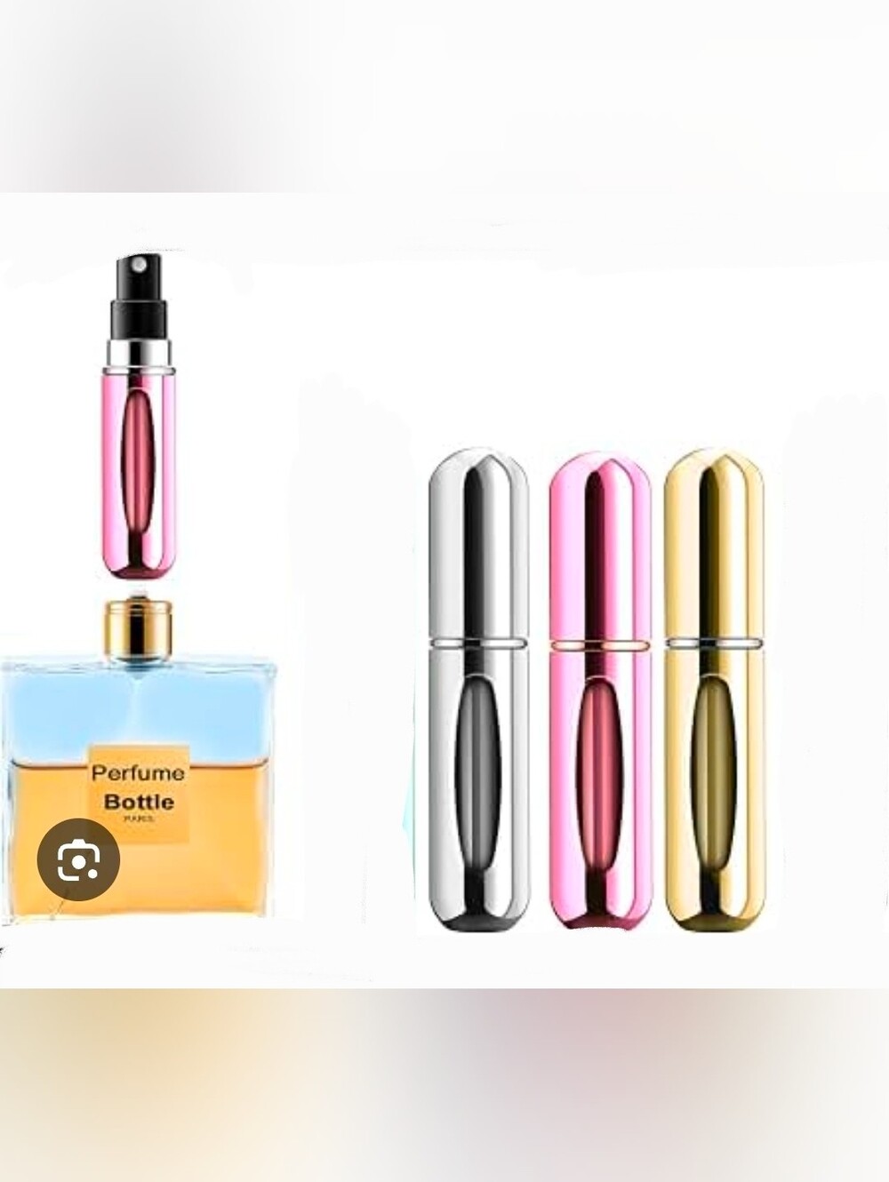 3pk Portable Refillable Atomizer Sprayers - Pink, Silver & Gold BNIB